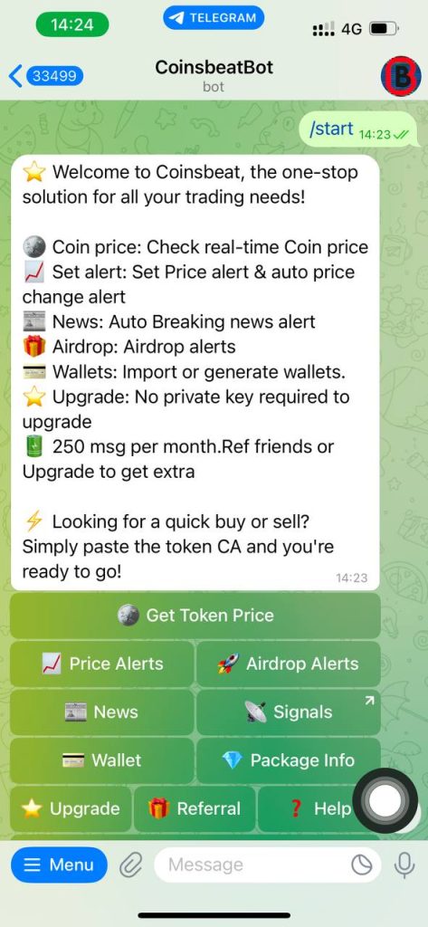 Tegram crypto trading bot