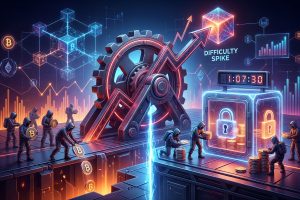 Bitcoin’s 15% difficulty spike allows one on-chain metric to flip miners from sellers to hoarders in days