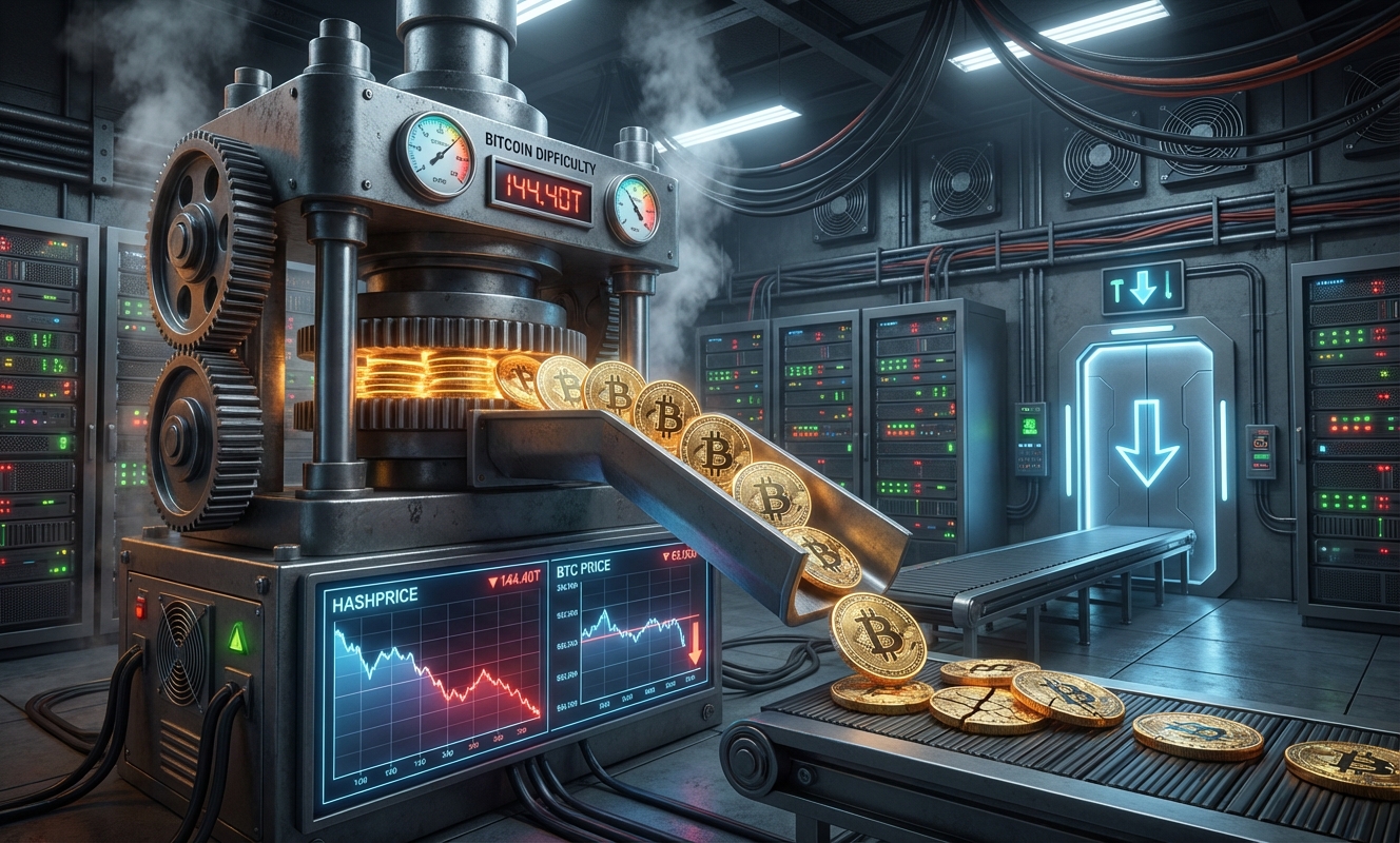 Bitcoin’s 15% difficulty spike allows one on-chain metric to flip miners from sellers to hoarders in days