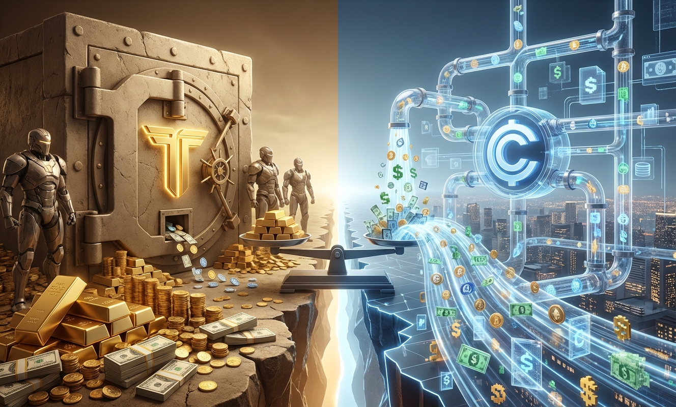 Tether still holds more cash, but Circle’s USDC is now moving more of crypto’s money