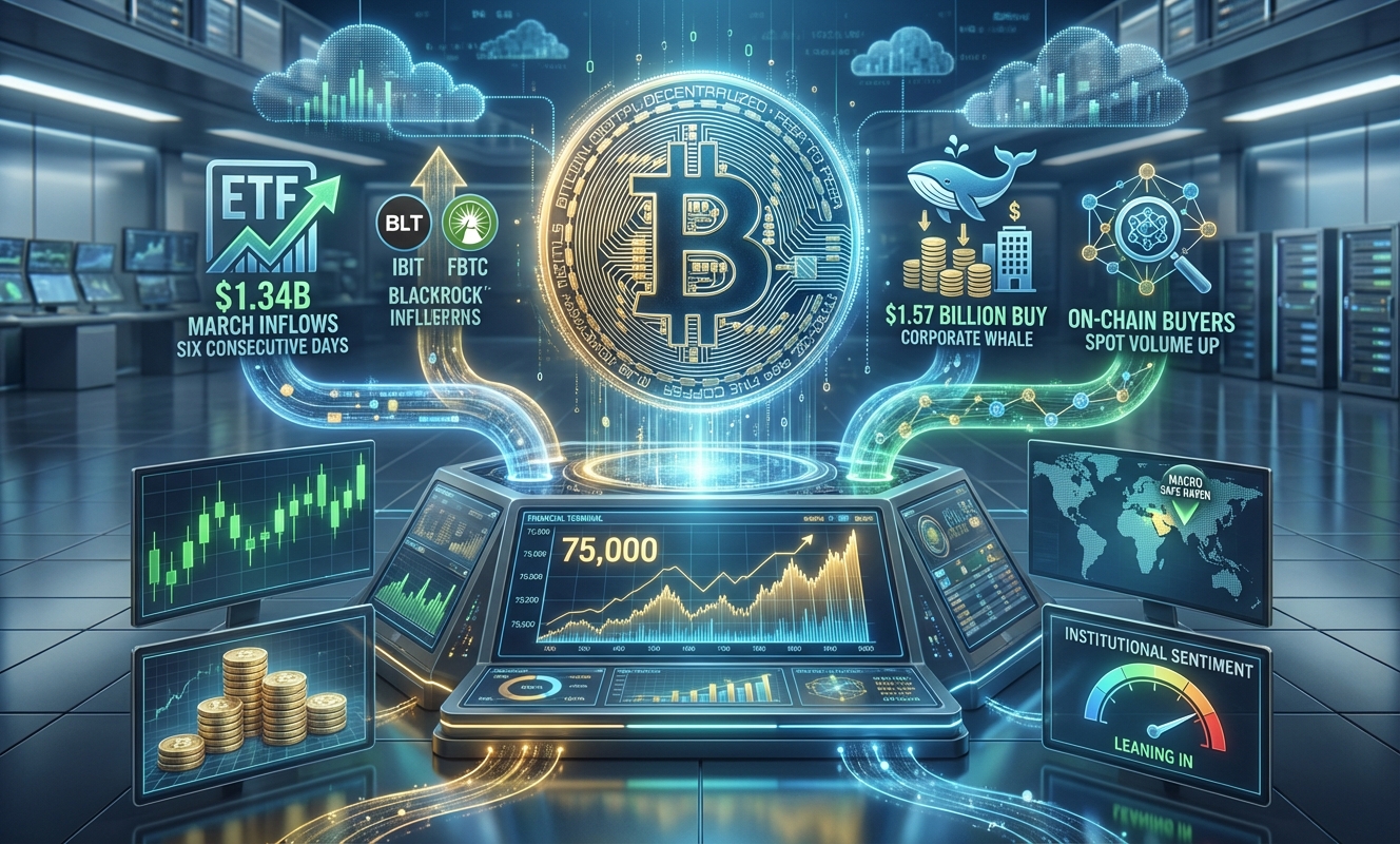 Bitcoin price climbs as global markets shake, fueled by ETFs and institutional buying- Market Analysis