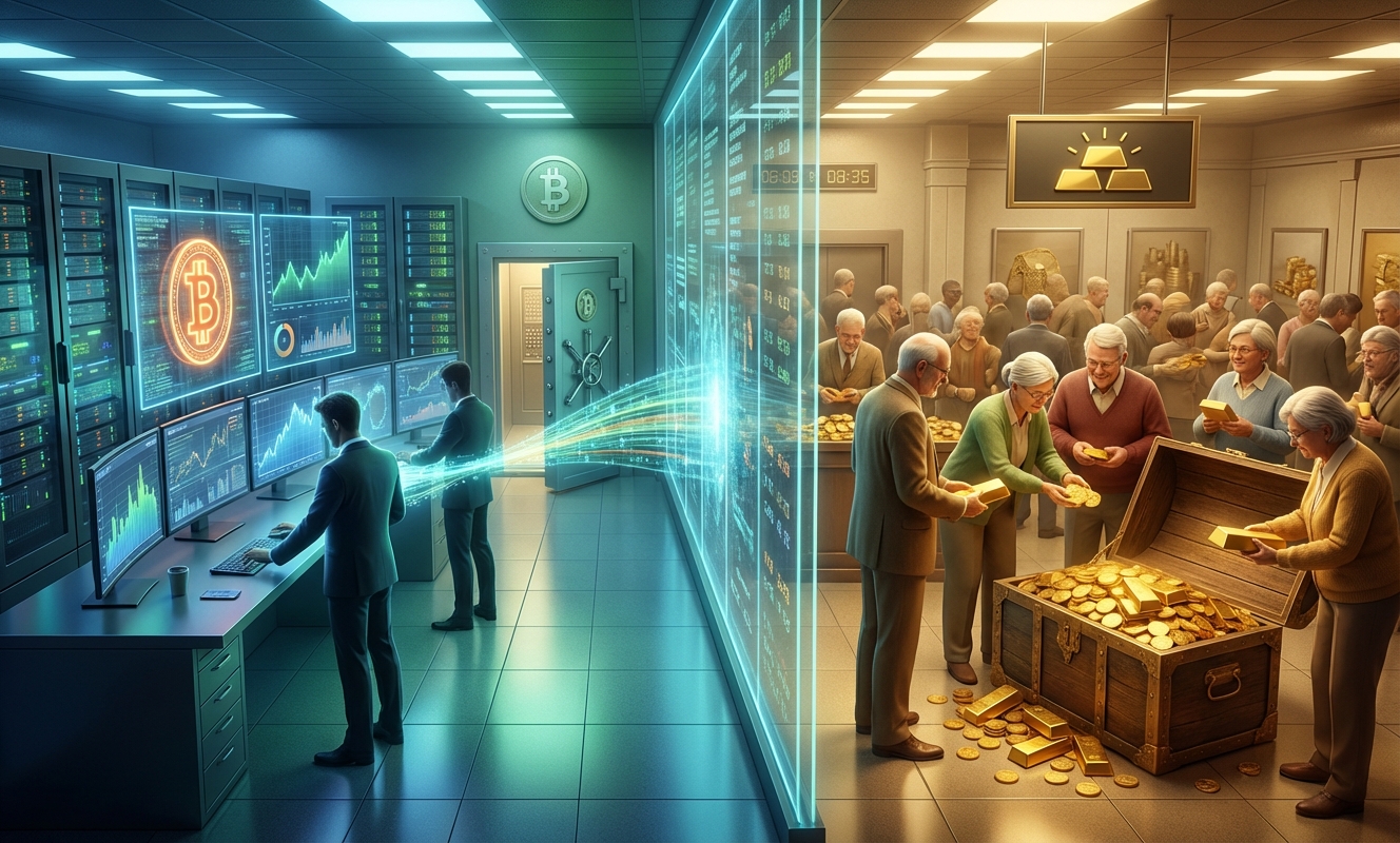 Retail is rushing into gold, but institutions are buying Bitcoin again – so why the split?- Market Analysis