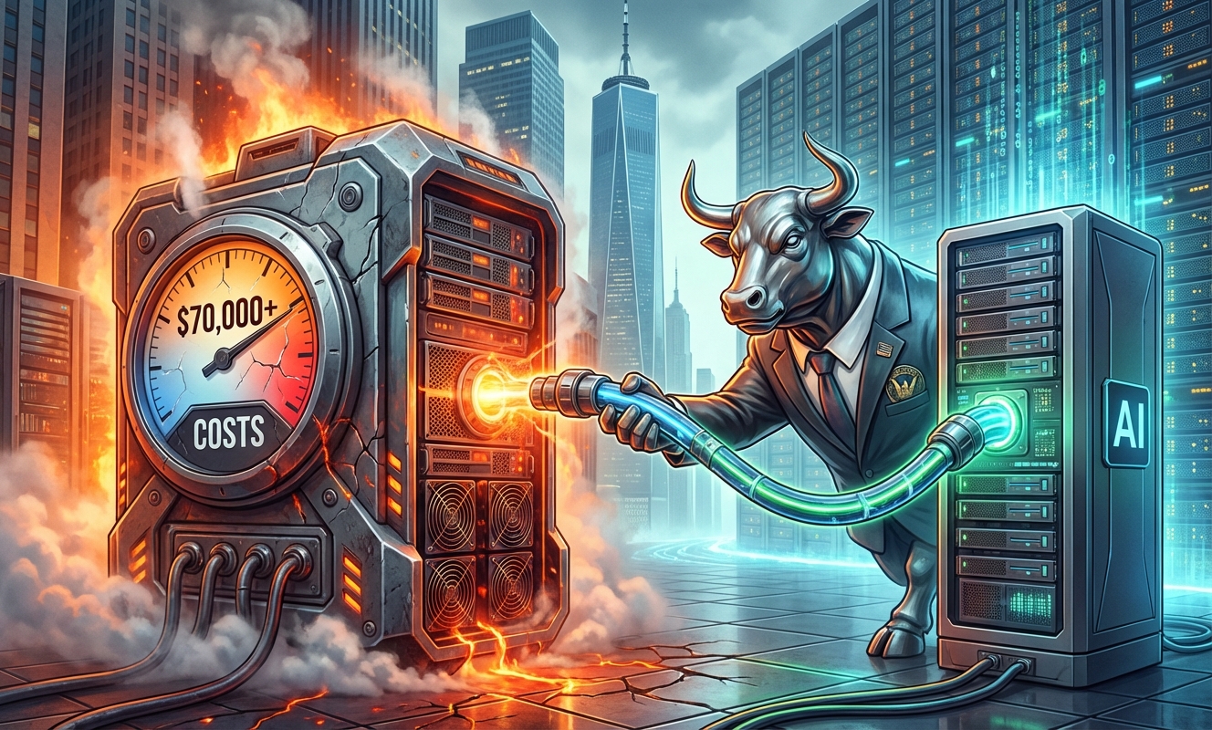 Bitcoin mining costs has surged past $70,000, and Wall Street is funding miners’ AI escape hatch