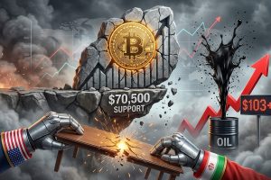 Bitcoin price clings to $70,500 support after US-Iran talks collapse and oil spikes past $103