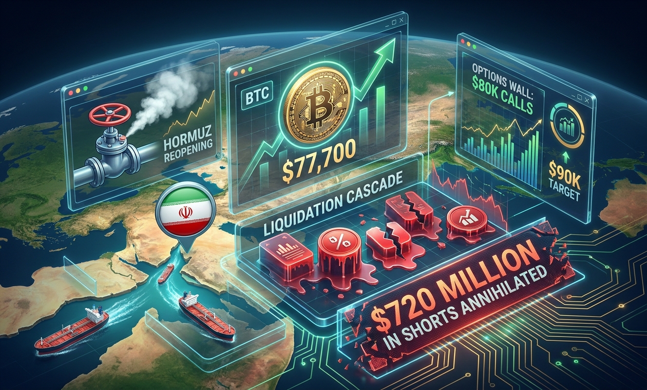 Bitcoin price jumps towards $80,000 after Strait of Hormuz shipping route declared open- Market Analysis